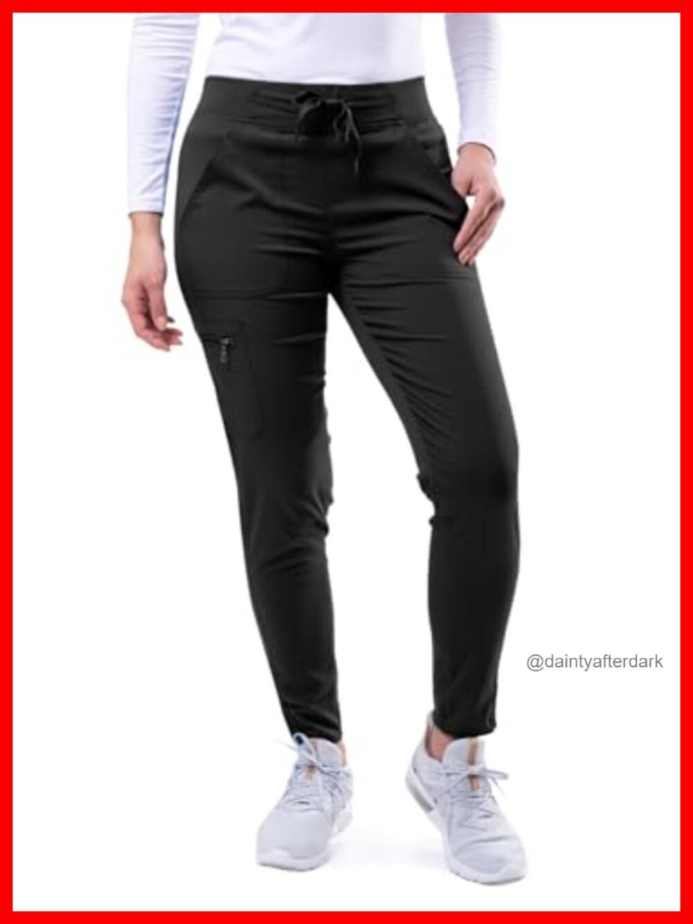 Cargo Jogger Scrub Pants with Pockets Yoga Waistband